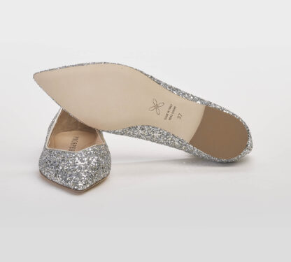 PROSPERINE DONNA Donna BALLERINA GLITTER PLATINO 36, 37-2, 38-2, 38, 39-2, 40, 41-2 immagine n. 5/5