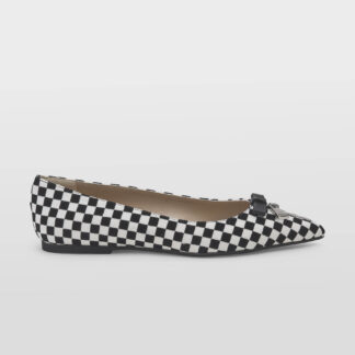 N° 21 DONNA Donna BALLERINA PELLE BIANCO NERO ZIP 37-2, 38-2, 38, 40, 41-2 immagine n. 1/5