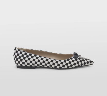 N° 21 DONNA Donna BALLERINA PELLE BIANCO NERO ZIP 37-2, 38-2, 38, 40, 41-2 immagine n. 1/5