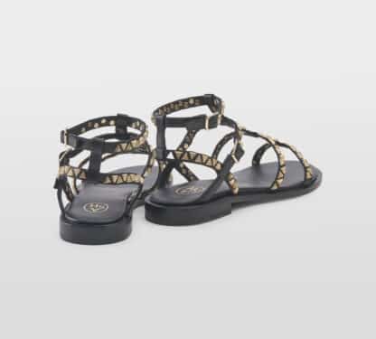 ASH DONNA Donna SANDALO GLADIATORE NERO BORCHIE 36, 37-2, 38-2, 39-2, 40, 41-2 immagine n. 4/5