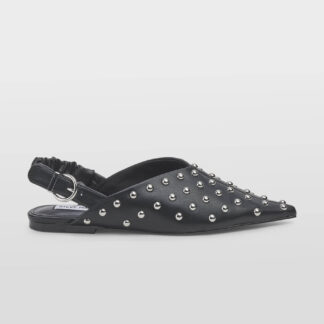 steve madden DONNA Donna SLINGBACK PELLE NERO BORCHIE 35-2, 36, 37, 38-2, 38, 39-2, 40, 41-2 immagine n. 1/5