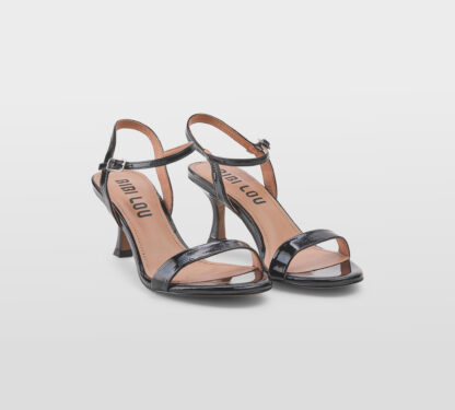 BIBI LOU DONNA Donna SANDALO VERNICE NERO 36, 37-2, 38-2, 39-2, 40, 41-2 immagine n. 3/5