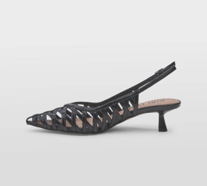 BIBI LOU DONNA CALZATURE SLING BACK TRAFORATA PELLE NERO 36, 37-2, 38-2, 39-2, 40, 41-2 immagine n. 2/5