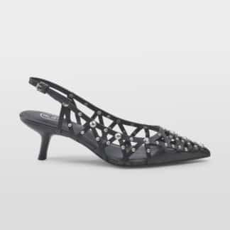 ASH DONNA Donna SLINGBACK PELLE NERO BORCHIE 36, 37-2, 38-2, 39-2, 41-2 immagine n. 1/5