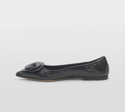 POMME D'OR DONNA Donna BALLERINA CON  FIORE IN NAPPA NERO 37-2, 37, 38-2, 38, 39-2, 40, 41-2 immagine n. 2/5