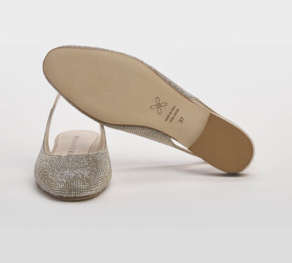 PROSPERINE DONNA CALZATURE SLIM BACK SWAROVSKY PLATINO 36, 37-2, 38-2, 38, 39-2, 40, 41-2 immagine n. 5/5