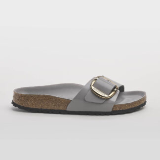 BIRKENSTOCK DONNA CIABATTA ANATOMICA MADRID BIG BUCKLE SPAZZOLATO GRIGIO 35, 36, 37-2, 38-2, 39-2, 40, 41-2 immagine n. 1/5