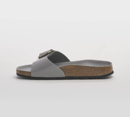 BIRKENSTOCK DONNA CIABATTA ANATOMICA MADRID BIG BUCKLE SPAZZOLATO GRIGIO 35, 36, 37-2, 38-2, 39-2, 40, 41-2 immagine n. 2/5