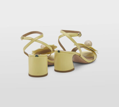 A.BOCCA DONNA Donna SANDALO FIORE GIALLO BANANA 36, 37-2, 38-2, 39-2, 40, 41-2 immagine n. 4/5