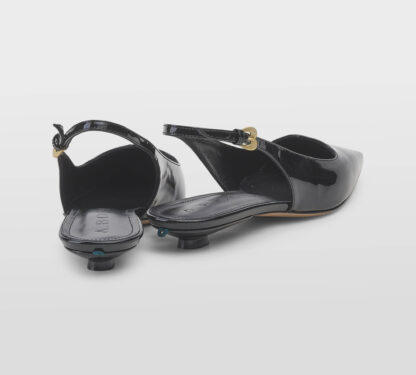A.BOCCA DONNA CALZATURE SLINGBACK VERNICE NERO 37-2, 38-2, 38, 39-2, 40, 41-2 immagine n. 4/5