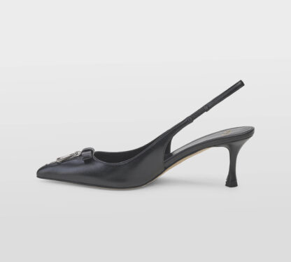 N° 21 DONNA Donna SLINGBACK PELLE NERO ZIP 37-2, 38-2, 38, 40, 41-2 immagine n. 2/5