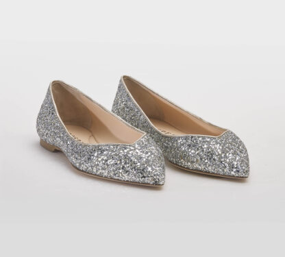 PROSPERINE DONNA Donna BALLERINA GLITTER PLATINO 36, 37-2, 38-2, 38, 39-2, 40, 41-2 immagine n. 3/5