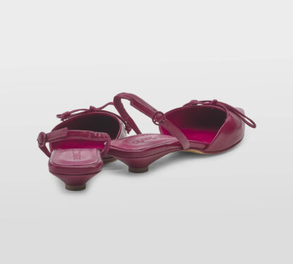 POMME D'OR DONNA CALZATURE CHANEL FIOCCO IN NAPPA LAMPONE 37, 38-2, 38, 39-2, 40, 41-2 immagine n. 4/5
