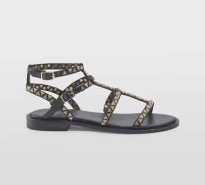 ASH DONNA Donna SANDALO GLADIATORE NERO BORCHIE 36, 37-2, 38-2, 39-2, 40, 41-2 immagine n. 1/5
