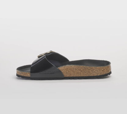 BIRKENSTOCK DONNA CIABATTA ANATOMICA MADRID BIG BUCKLE PELLE SPAZZOLATA NERO 35, 36, 37-2, 38-2, 39-2, 40, 41-2 immagine n. 2/5