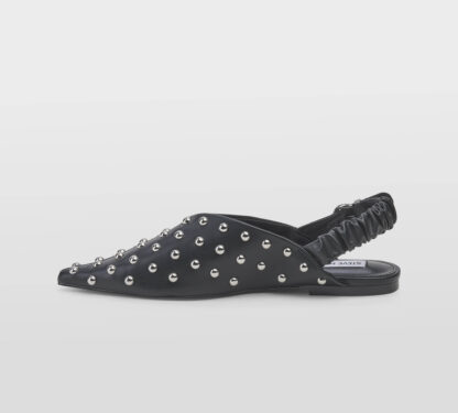 steve madden DONNA Donna SLINGBACK PELLE NERO BORCHIE 35-2, 36, 37, 38-2, 38, 39-2, 40, 41-2 immagine n. 2/5