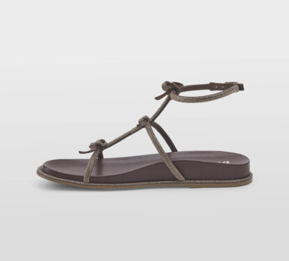 BIBI LOU DONNA Donna SANDALO FIOCCHI SWAROVSKY MARRONE 36, 37-2, 38-2, 39-2, 40, 41-2 immagine n. 2/3