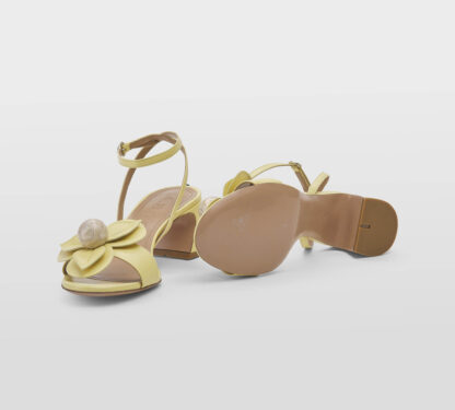 A.BOCCA DONNA Donna SANDALO FIORE GIALLO BANANA 36, 37-2, 38-2, 39-2, 40, 41-2 immagine n. 5/5