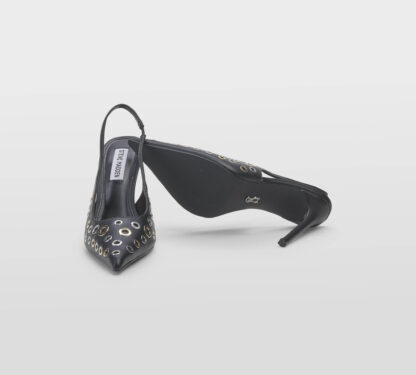 steve madden DONNA Donna SLINGBACK PELLE NERO BORCHIE 36, 37-2, 37, 38-2, 38, 40, 41-2 immagine n. 5/5