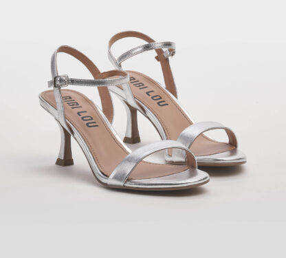 BIBI LOU DONNA Donna SANDALO PELLE ARGENTO 36, 37-2, 38-2, 39-2, 40, 41-2 immagine n. 3/5