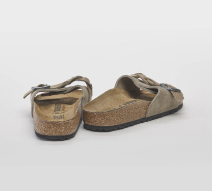 BIRKENSTOCK UNISEX CALZATURE CIABATTA TRECCIA CAMOSCIO TAUPE 36, 37-2, 38-2, 39-2, 40, 41-2 immagine n. 4/5