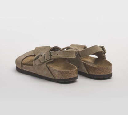 BIRKENSTOCK UNISEX CALZATURE SANDALO INCROCIATO CAMOSCIO TAUPE 36, 37-2, 38-2, 39-2, 40, 41-2 immagine n. 4/5