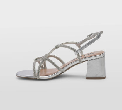 BIBI LOU DONNA Donna SANDALO PELLE ARGENTO SWAROVSKY 36, 37-2, 38-2, 39-2, 40, 41-2 immagine n. 2/5