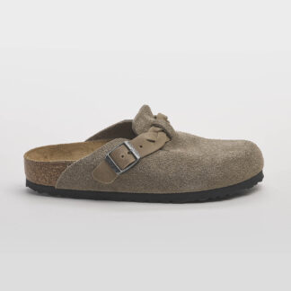 BIRKENSTOCK UNISEX CALZATURE BOSTON TRECCIA SUEDE LEATHER TAUPE 36, 37-2, 38-2, 39-2, 40, 41-2 immagine n. 1/5