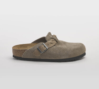 BIRKENSTOCK UNISEX CALZATURE BOSTON TRECCIA SUEDE LEATHER TAUPE 36, 37-2, 38-2, 39-2, 40, 41-2 immagine n. 1/5