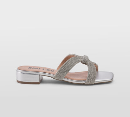BIBI LOU DONNA Donna CIABATTA SWAROSKY ARGENTO 36, 37-2, 38-2, 39-2, 40, 41-2 immagine n. 1/5