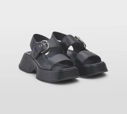 VIC MATIE' DONNA Donna SANDALO ZEPPA PELLE NERO 36, 37-2, 38-2, 39-2, 40, 41-2 immagine n. 3/5