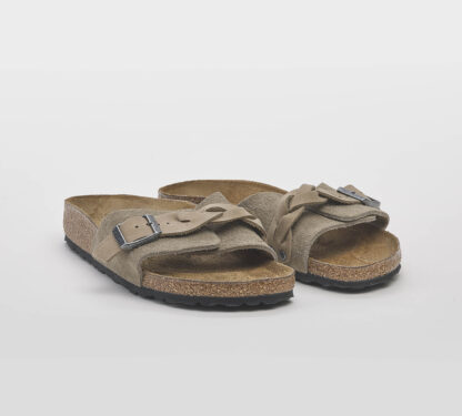 BIRKENSTOCK UNISEX CALZATURE CIABATTA TRECCIA CAMOSCIO TAUPE 36, 37-2, 38-2, 39-2, 40, 41-2 immagine n. 3/5