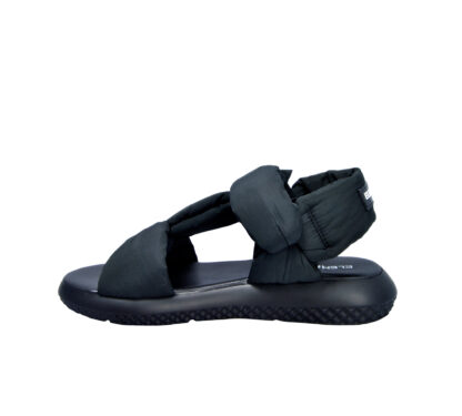 ELENA iachi DONNA Donna SANDALO STRAPPI TESSUTO NERO 36, 37-2, 38-2, 39-2, 40, 41-2 immagine n. 3/4