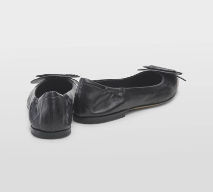 POMME D'OR DONNA Donna BALLERINA CON  FIORE IN NAPPA NERO 37-2, 37, 38-2, 38, 39-2, 40, 41-2 immagine n. 4/5