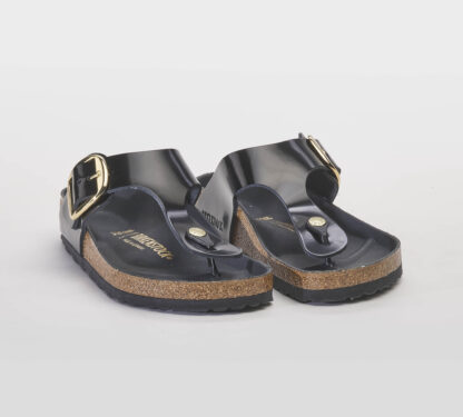 BIRKENSTOCK DONNA Donna GIZEG BIG BUCKLE SPAZZOLATO NERO 35, 36, 37-2, 38-2, 39-2, 40, 41-2 immagine n. 3/4