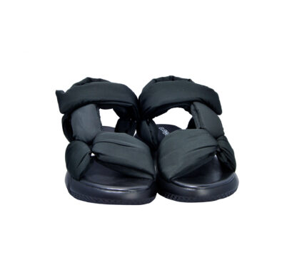 ELENA iachi DONNA Donna SANDALO STRAPPI TESSUTO NERO 36, 37-2, 38-2, 39-2, 40, 41-2 immagine n. 2/4