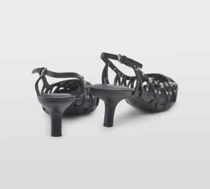 ASH DONNA Donna SLINGBACK PELLE NERO BORCHIE 36, 37-2, 38-2, 39-2, 41-2 immagine n. 4/5
