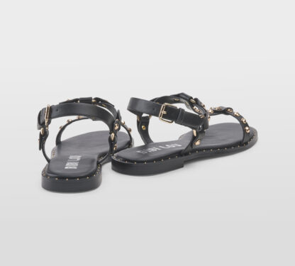 BIBI LOU DONNA Donna SANDALO PELLE NERO BORCHIE 36, 38-2, 39-2, 40, 41-2 immagine n. 4/5