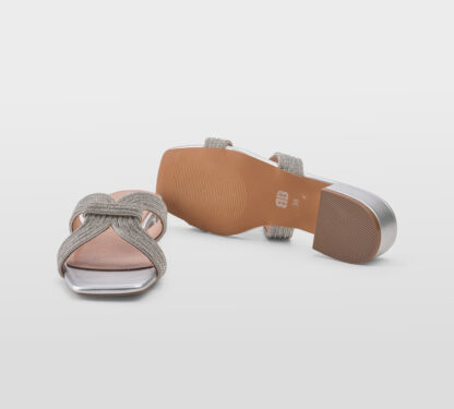 BIBI LOU DONNA Donna CIABATTA SWAROSKY ARGENTO 36, 37-2, 38-2, 39-2, 40, 41-2 immagine n. 5/5