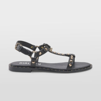 BIBI LOU DONNA Donna SANDALO PELLE NERO BORCHIE 36, 38-2, 39-2, 40, 41-2 immagine n. 1/5