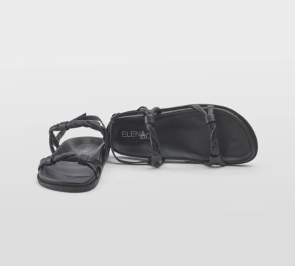 ELENA iachi DONNA Donna SANDALO PELLE NERO 36, 37-2, 38-2, 39-2, 40, 41-2 immagine n. 5/5