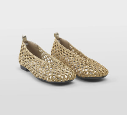 LOAFER DONNA Donna BALLERINA TRAFORATA PELLE ORO 37-2, 38-2, 39-2, 40 immagine n. 4/5
