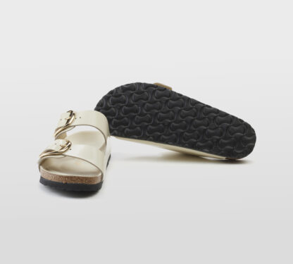 BIRKENSTOCK DONNA CIABATTA ANATOMICA ARIZONA BIG BUCKLE PELLE ECRU' 35, 36, 37-2, 38-2, 39-2, 40, 41-2, 42 immagine n. 5/5
