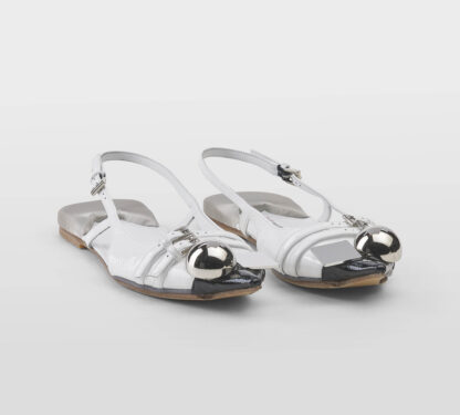 DOVE NUOTANO GLI S DONNA CHANEL T.B. SLINGBACK PELLE BIANCO 37-2, 38-2, 39-2, 40, 41-2 immagine n. 3/5