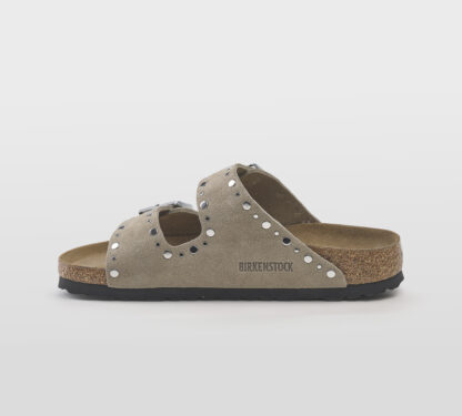 BIRKENSTOCK DONNA CIABATTA ANATOMICA ARIZONA CAMOSCIO TAUPE BORCHIE 35, 36, 37-2, 38-2, 39-2, 40, 41-2 immagine n. 2/3