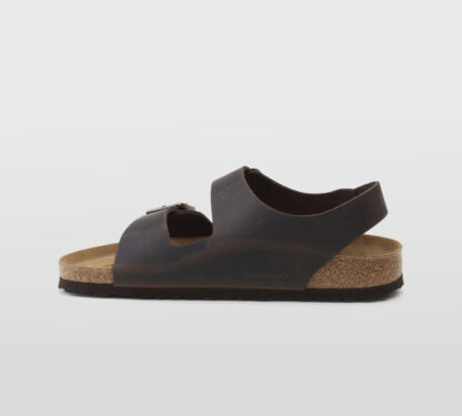 BIRKENSTOCK UNISEX INFRADITO ANATOMICO SANDALO MILANO PELLE OLIATA HABANA 40, 41-2, 42, 43-2, 44-2, 45-2 immagine n. 2/5