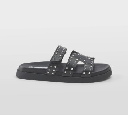 steve madden DONNA Donna CIABATTA NERO BORCHIE ARGENTO 35-2, 36, 37-2, 37, 38-2, 38, 39-2, 40, 41-2 immagine n. 1/5