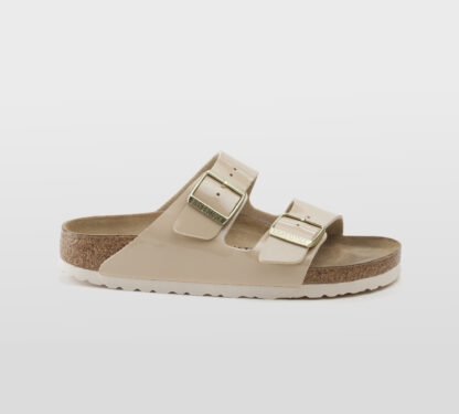 BIRKENSTOCK UNISEX CIABATTA ANATOMICA ARIZONA 2 FASCE VERNICE SABBIA 35, 36, 37-2, 38-2, 39-2, 40, 41-2 immagine n. 1/5