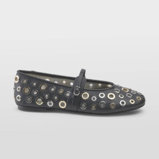 steve madden DONNA Donna BALLARINA PELLE NERO BORCHIE 35-2, 37, 38-2, 38, 39-2, 40, 41-2 immagine n. 1/5