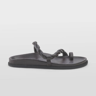 ELENA iachi DONNA Donna CIABATTA INTRECCIATA PELLE MORO 36, 37-2, 38-2, 39-2, 40, 41-2 immagine n. 1/5